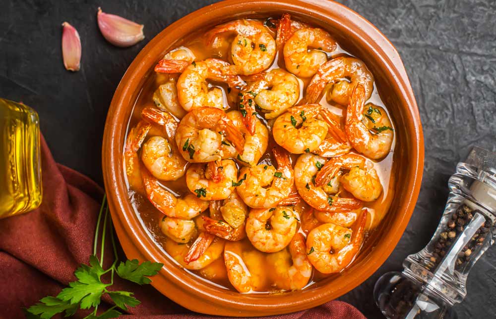 Langostinos con Salsa Tausí a la Plancha