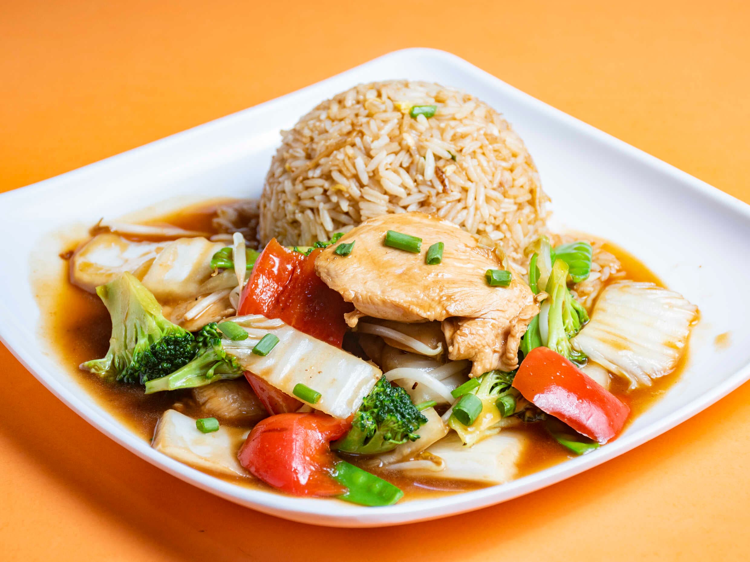pollo con verduras