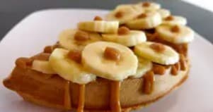 Waffle Manjar Banana