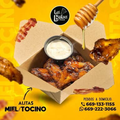 Alitas Tocino Miel (Poco Picosas)