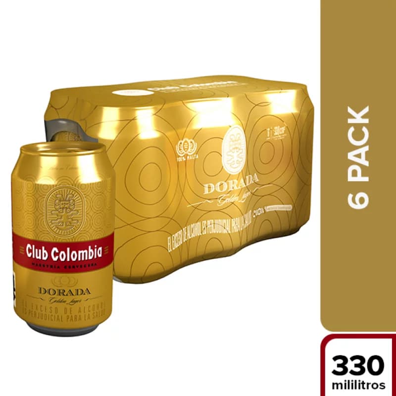 Six Pack Club Colombia Dorada 330ml