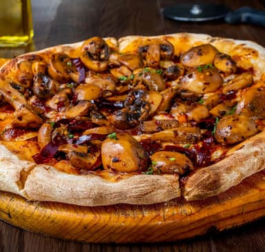 PIZZA VEGANA AL AJILLO