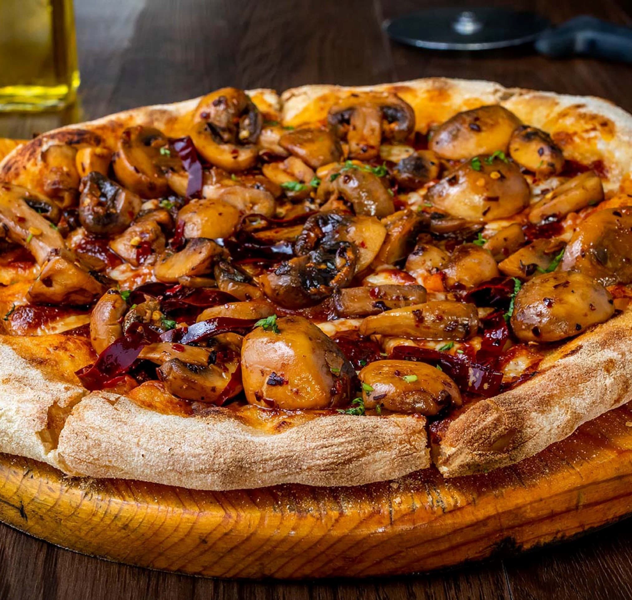 PIZZA VEGANA AL AJILLO