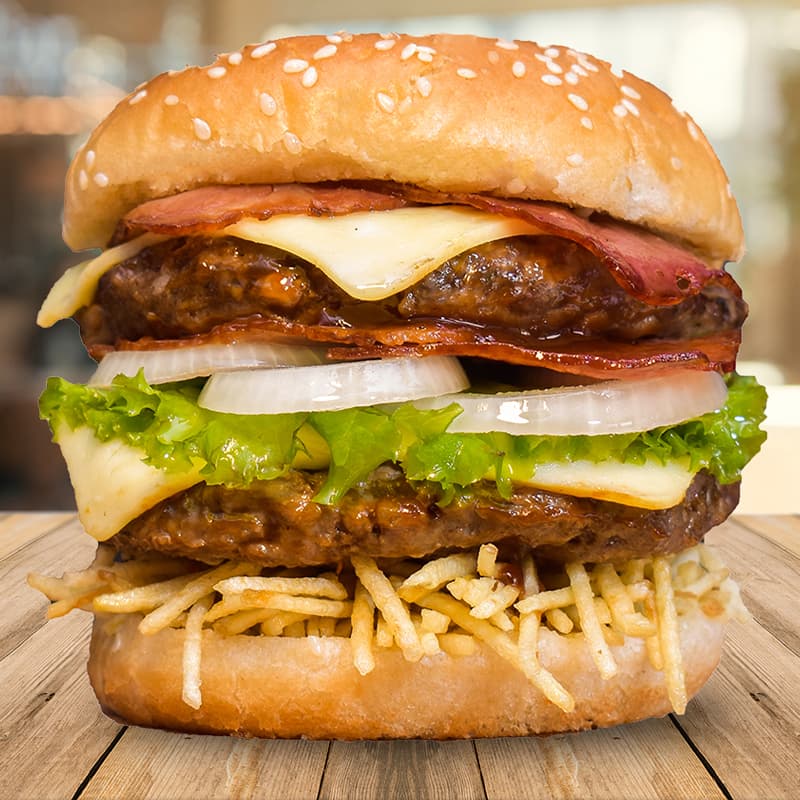 Especial Pan Artesanal y Doble Carne + Papas