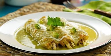 Enchiladas suizas 9:00 am- 1:00 pm