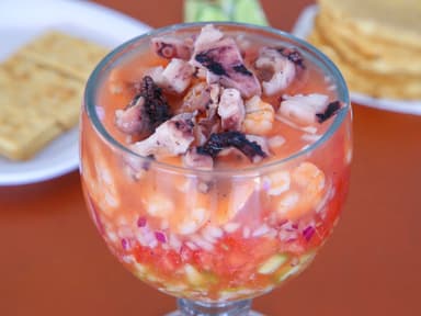 Coctel de Camarón con Pulpo