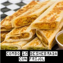 combo 10 Burritos Deshebrada con Frijoles