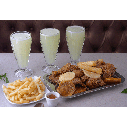 1 Pollo 1/2 Broaster+ Francesa+yuca+patacon+limona