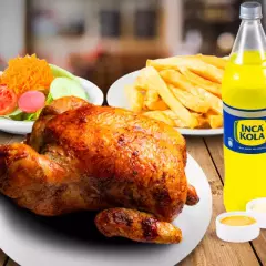 1 Pollo Entero + 1/4 De Pollo + Inca Kola 1,5 Lt.