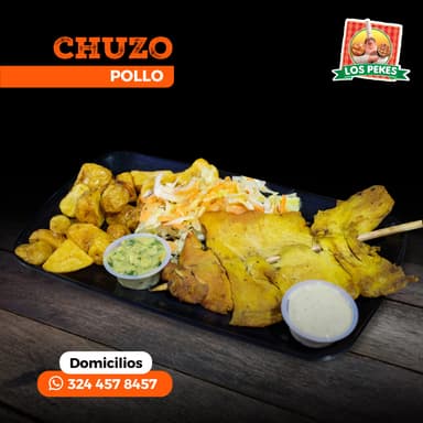 Chuzo de Pollo con Arepa + Gaseosa 250ml