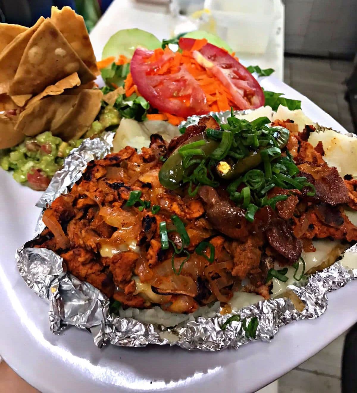 Papa al Horno con Carne al Pastor
