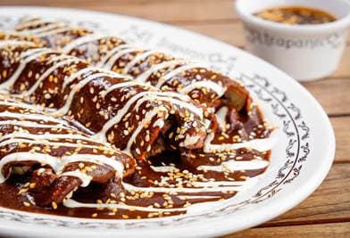 Enchiladas de mole… "a la Cubana"