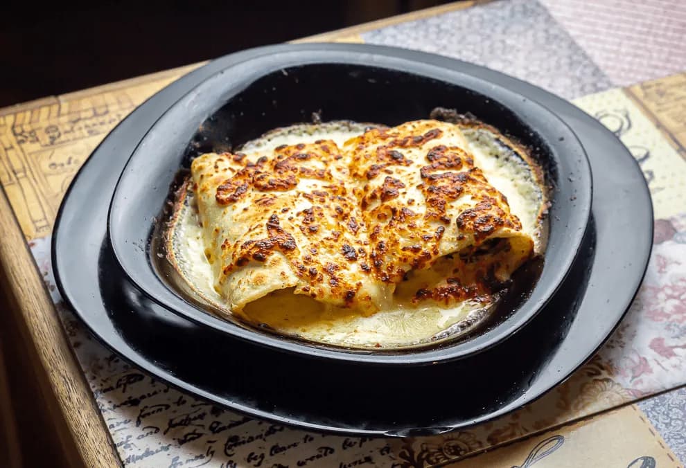 Canelones en Bechamel de Pollo