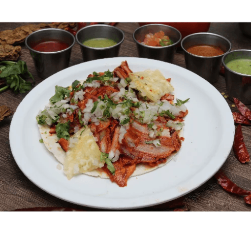 Taco al Pastor en Tortilla de Harina