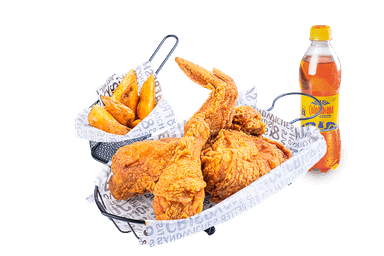 Combo Medio Pollo Apanado.