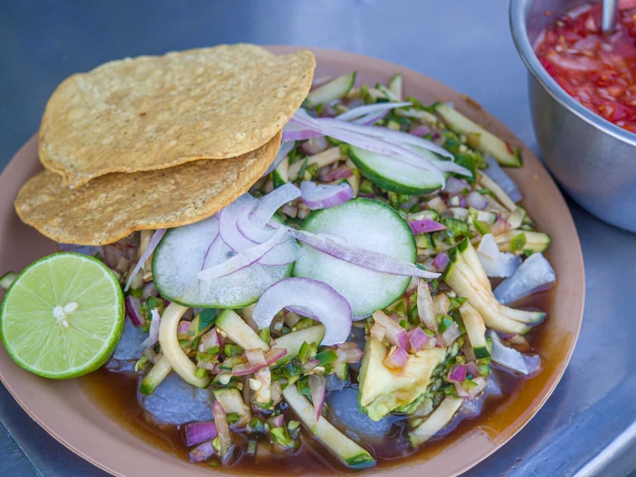 Aguachile de Camaron y Pulpo