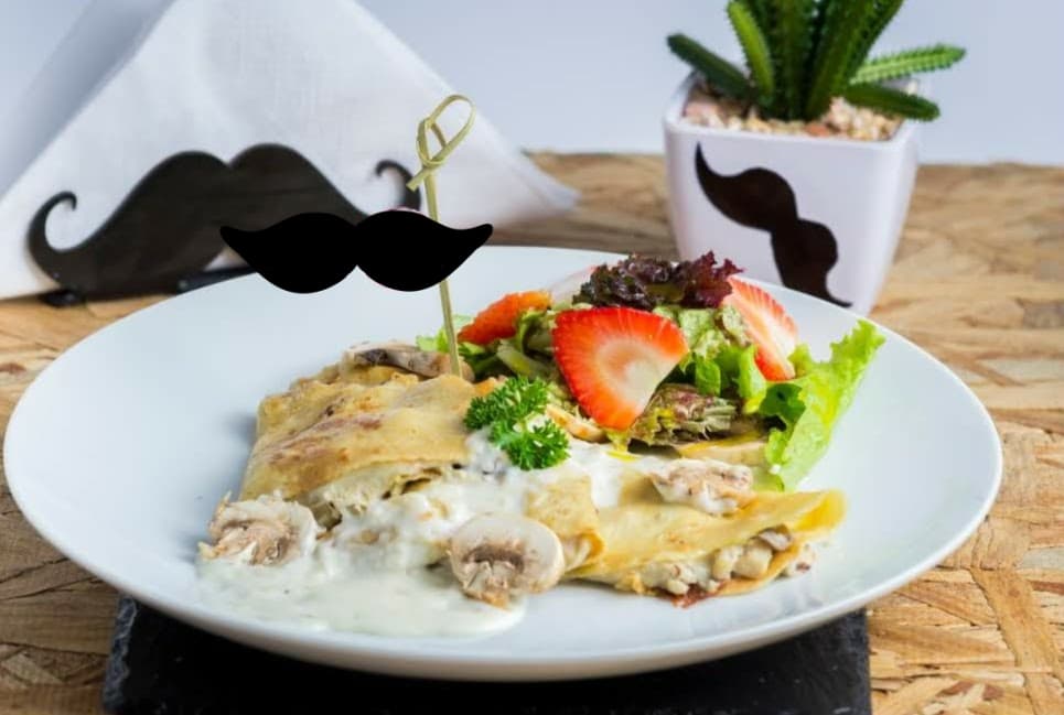 Crepe Pollo Y champiñones