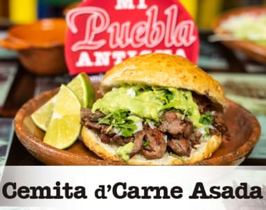 Cemita Grande Bistec de Res