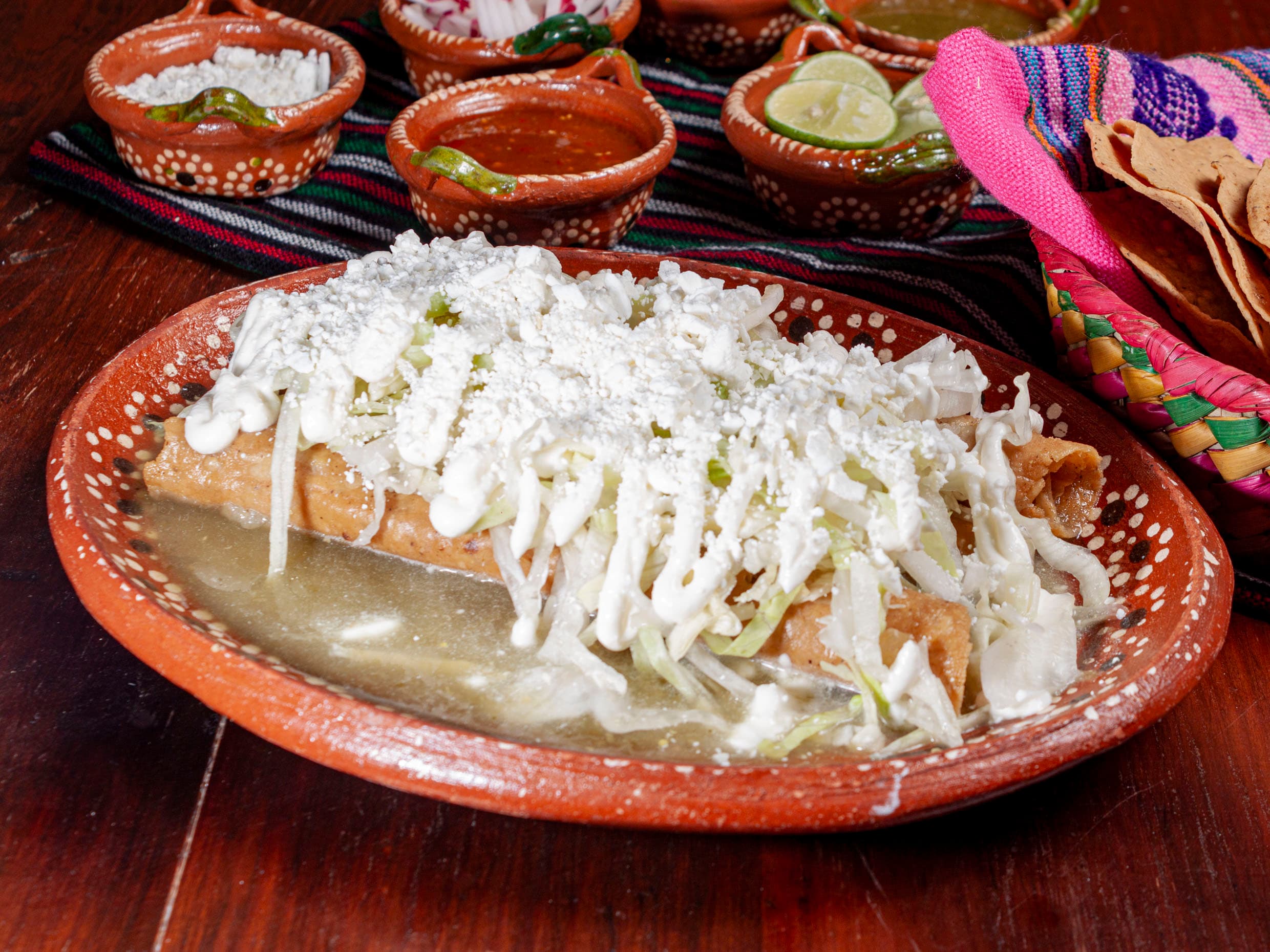Flautas de pollo ahogadas