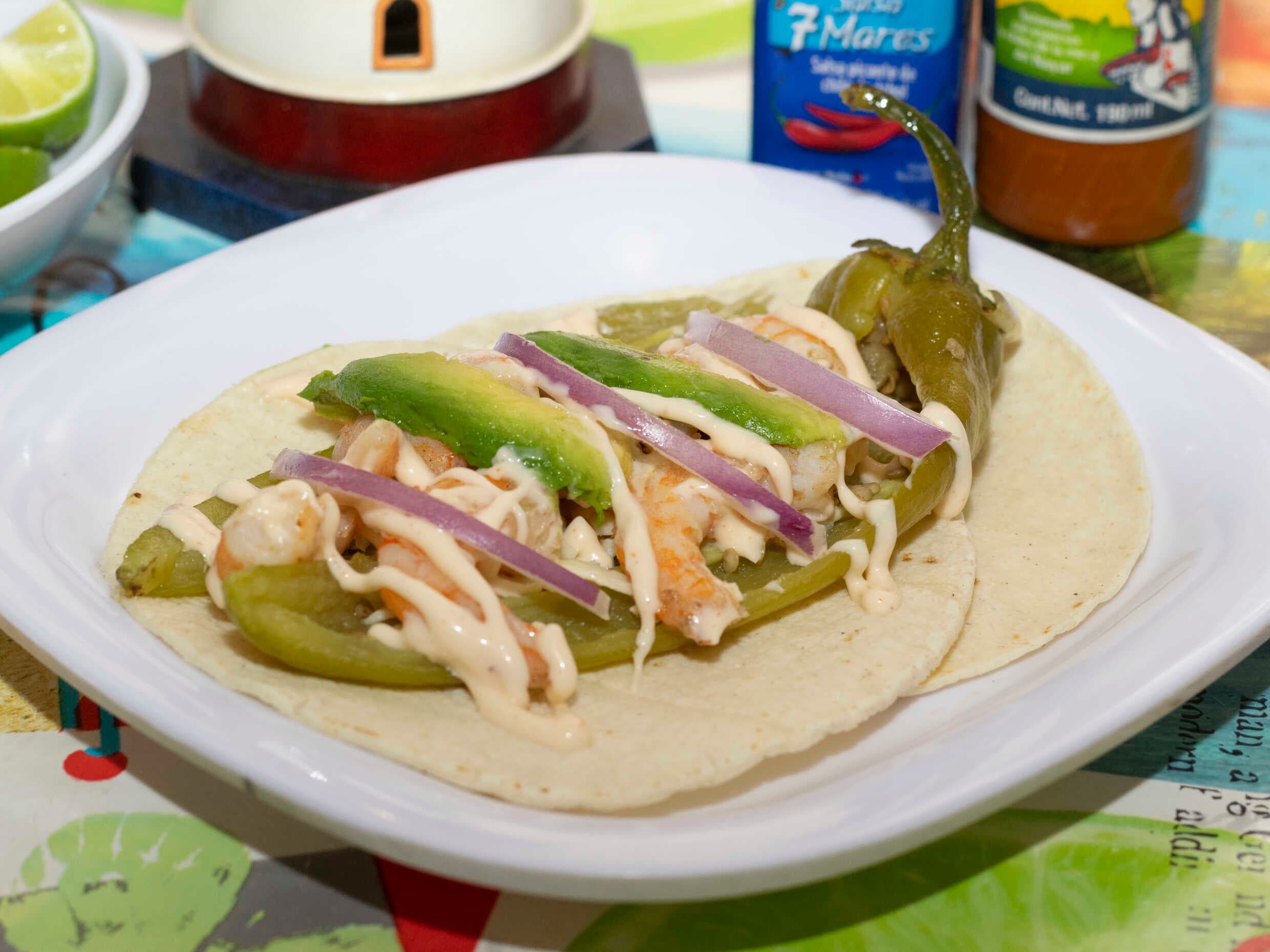 Taco Anaheim C/Camaron (Maiz)