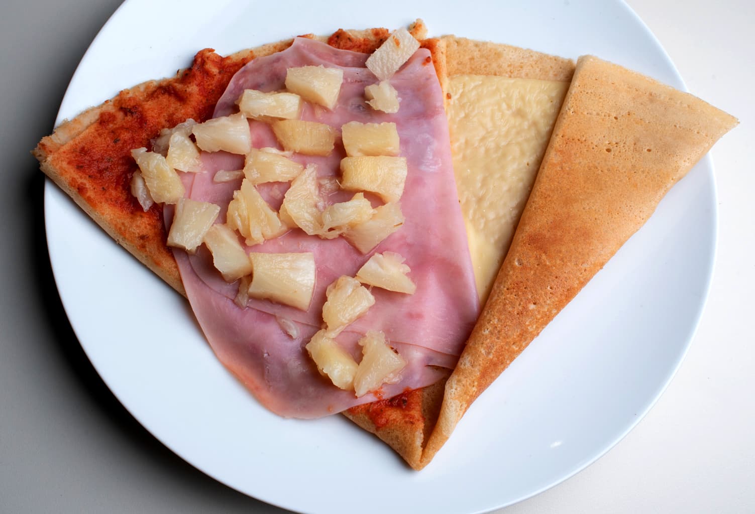 Crepizza hawaiana