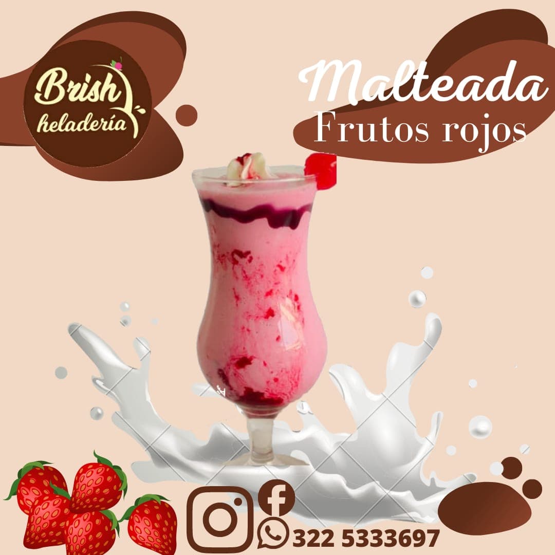 Malteada de Frutos Rojos 12 Oz