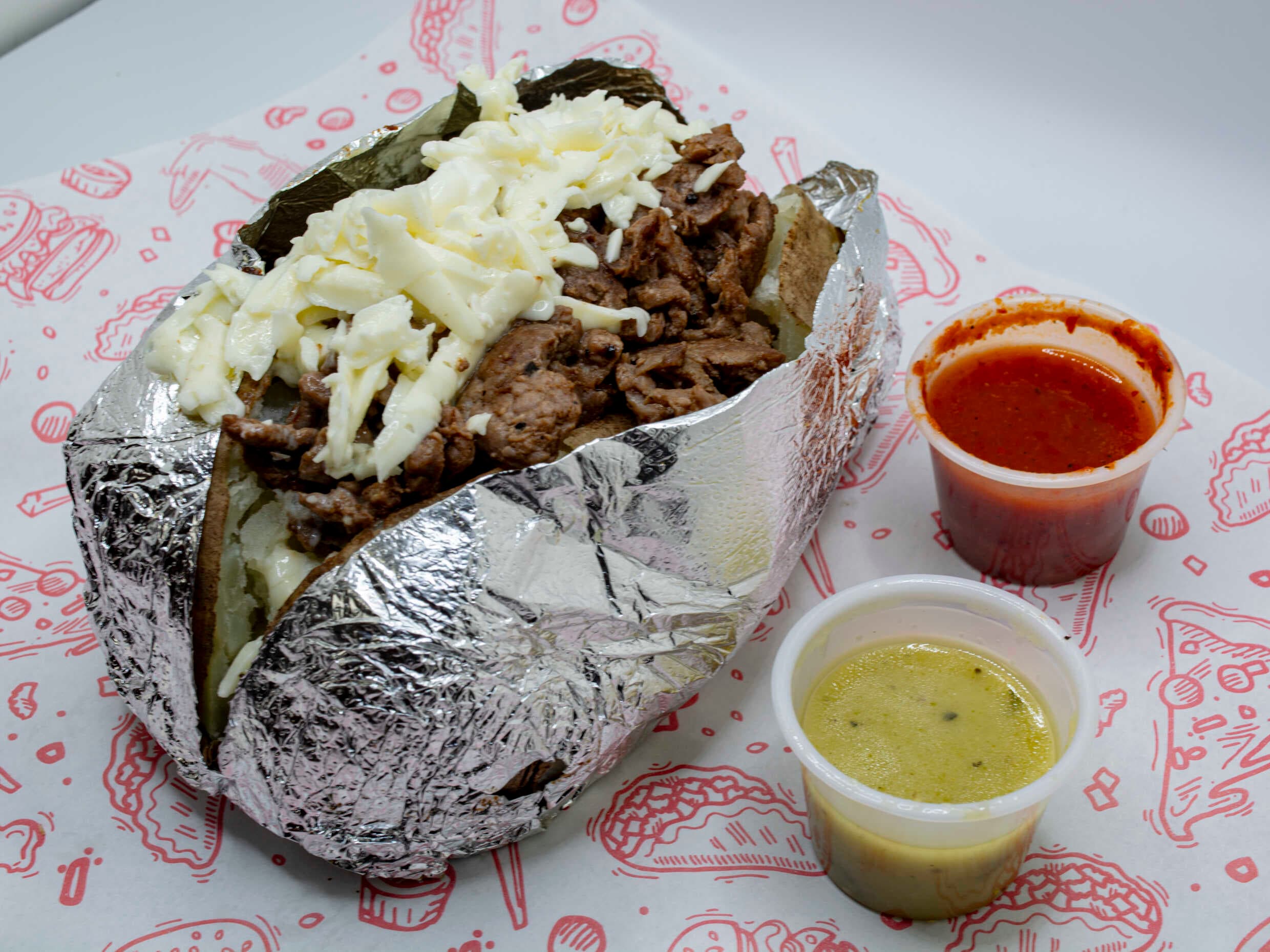 Papa con Bistec.