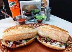 Torta de suadero con Queso