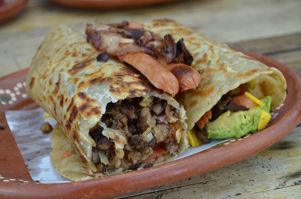 Burro carne asada