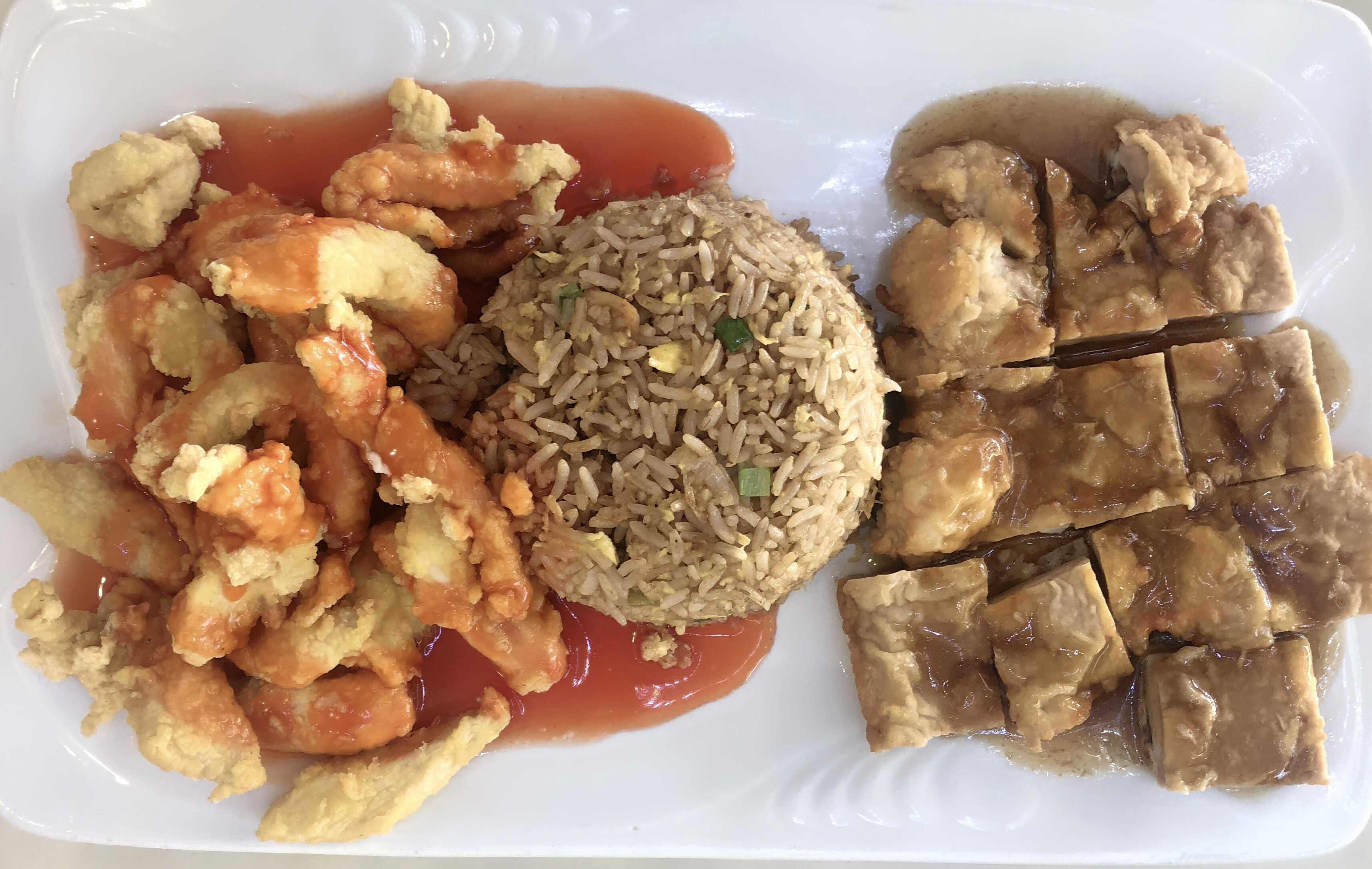 Pollo Chijaukay más Pollo Tipakay y Chaufa