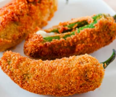 Jalapeños rellenos de queso crema (6 pzas)