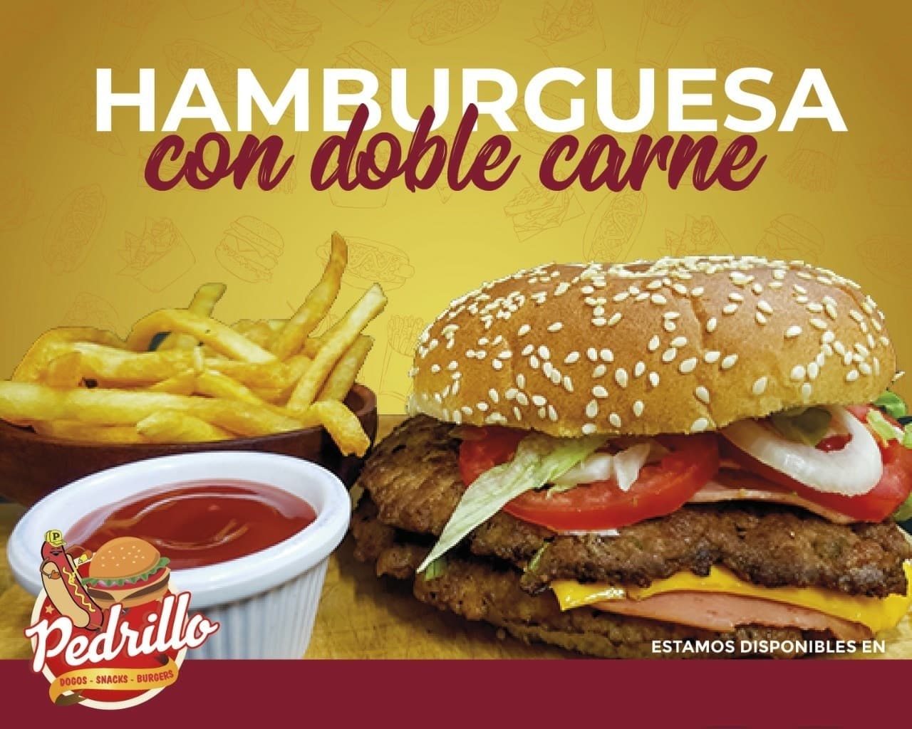 Hamburguesa Doble con Papas