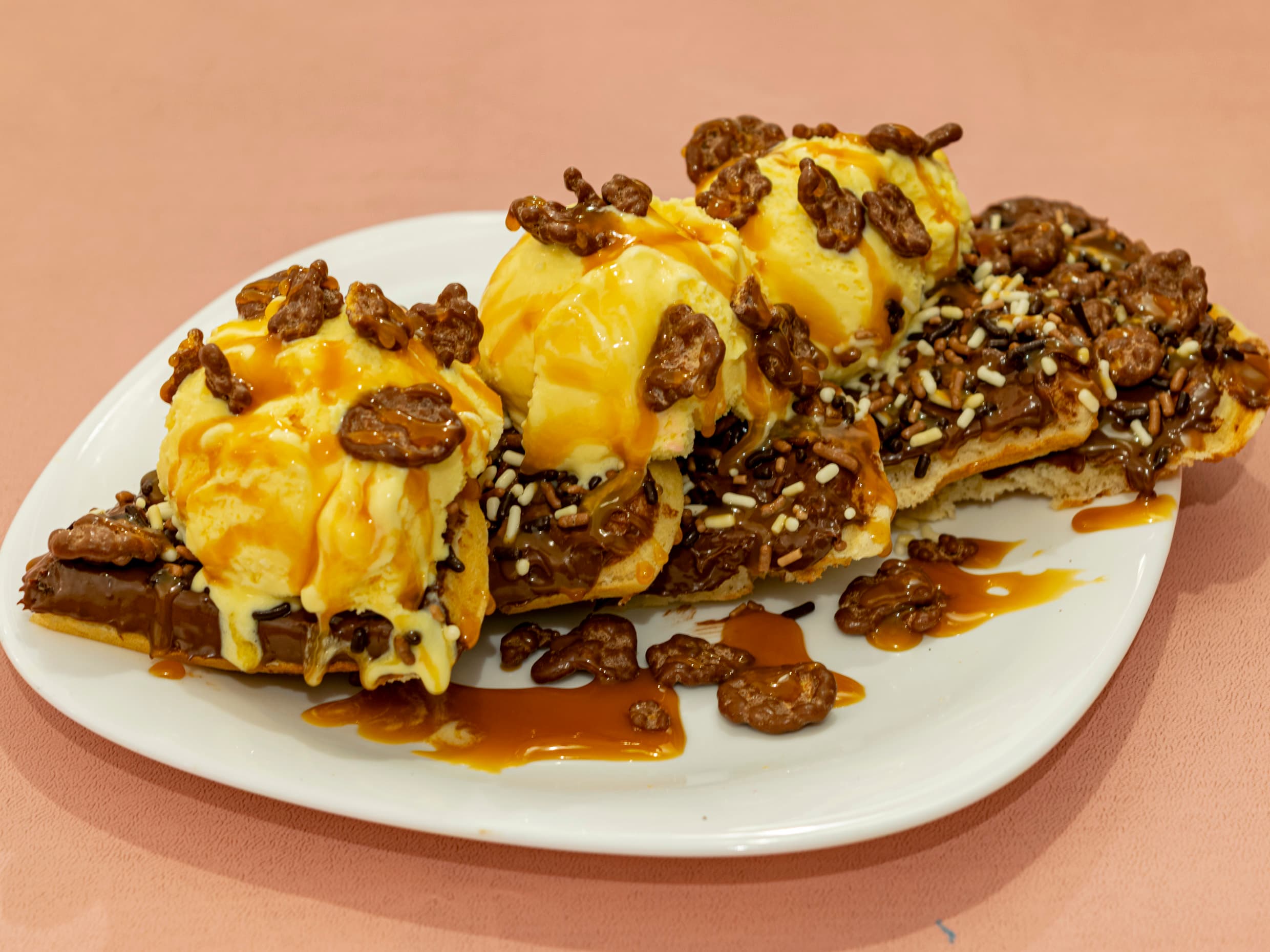 Waffle de Helado Doble Choco-Loco