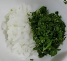 Cebolla con cilantro