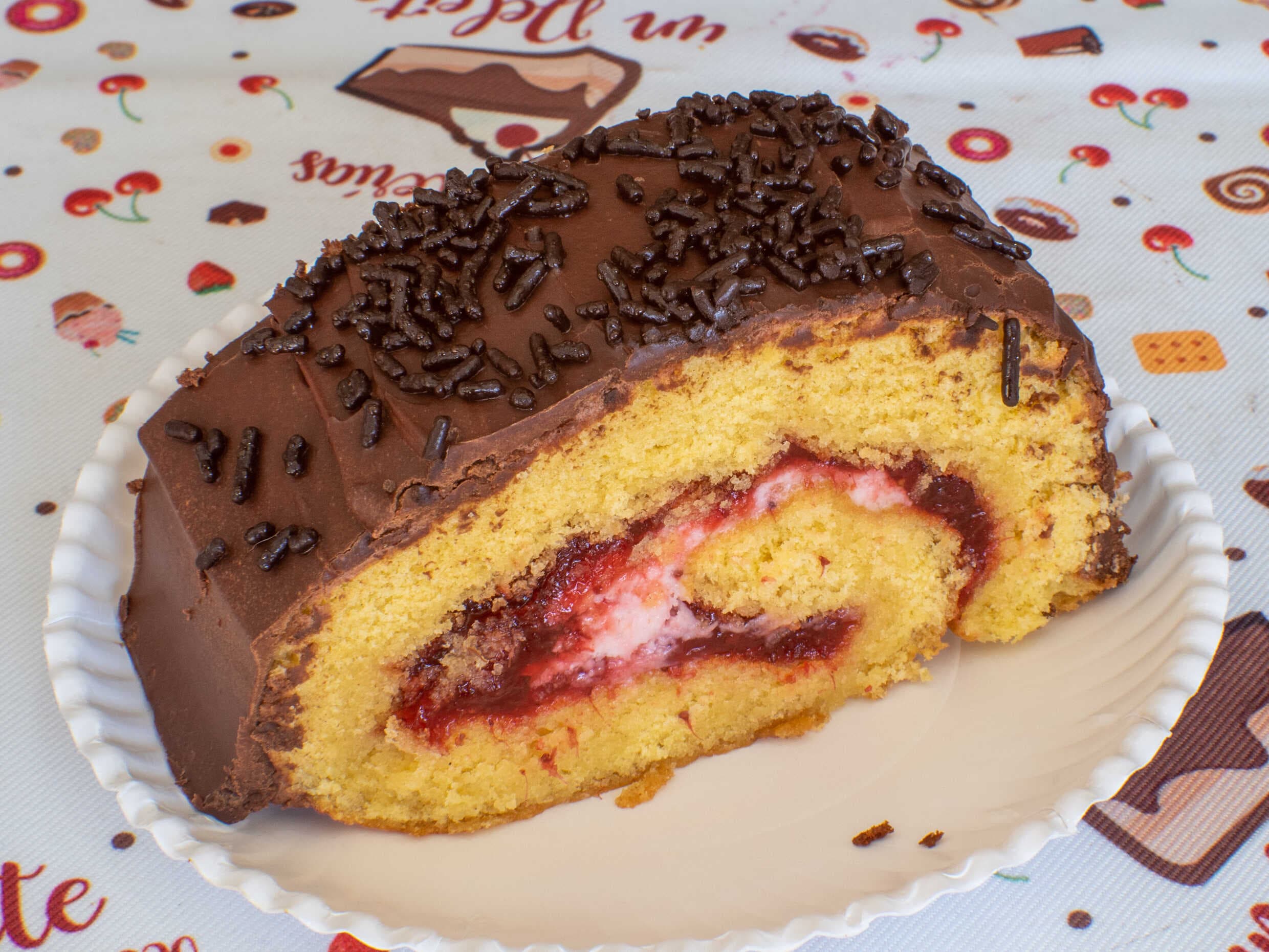 Rebanada de Rollo de Chocolate