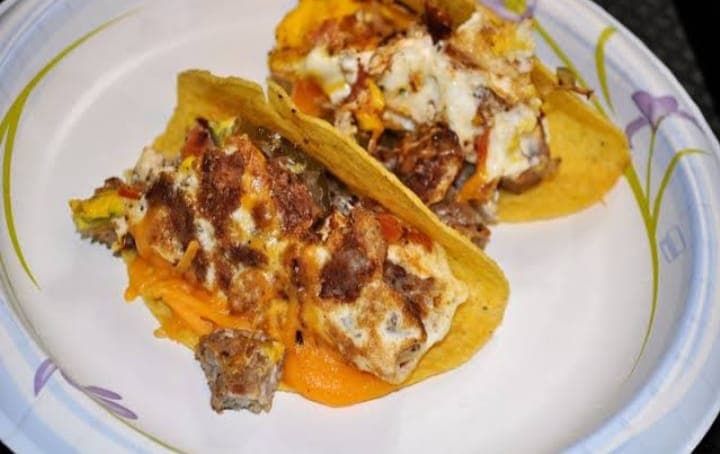 Taco de Chuleta Ahumada con Queso Oaxaca