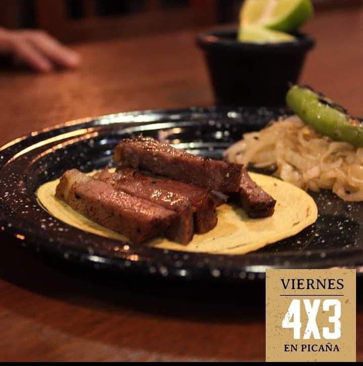 Taco de picaña tortilla de maíz