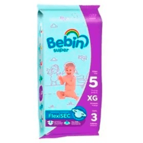 Pañales Bebin Super FlexiSEC XG 3 piezas