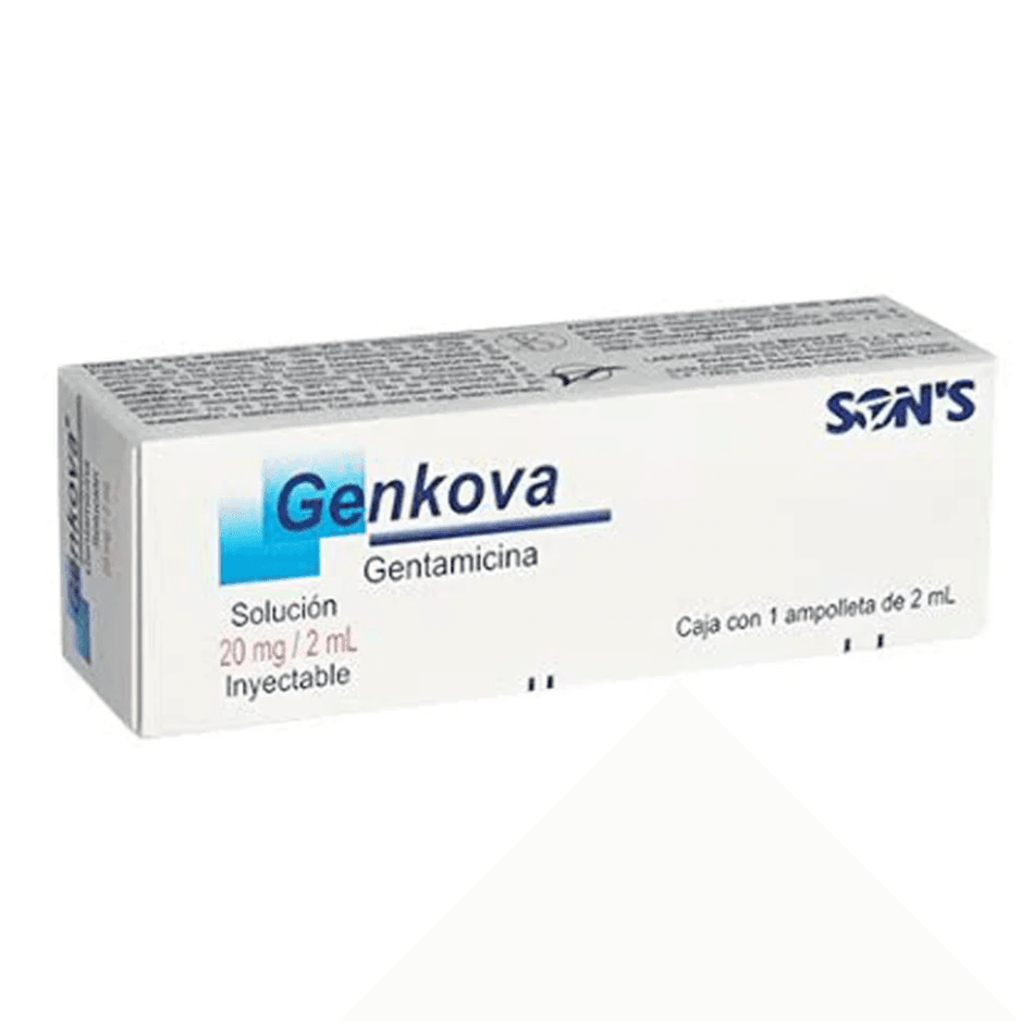 GENTAMICINA 20 MG./2 ML. INY C/1 (GENKOVA)