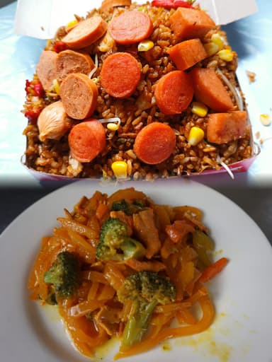 Arroz Ranchero Caja Mediana + Chop Suey