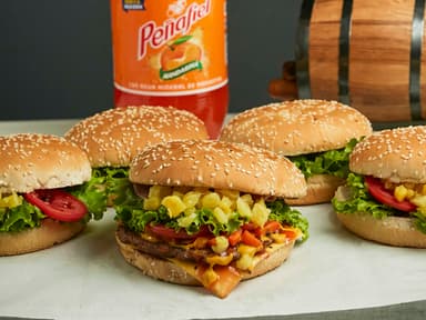 5 Hamburguesas Hawaianas + Refresco de 2 Lts
