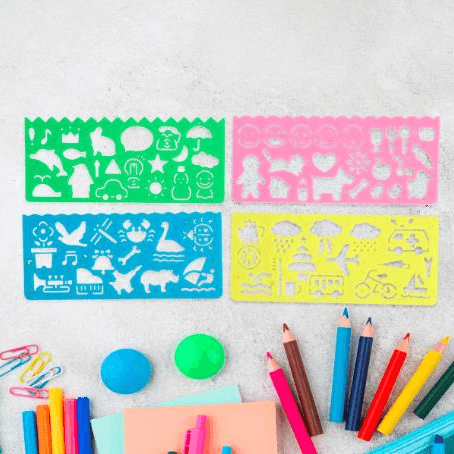 Set de Plantillas para Dibujo de Colores 4 Piezas