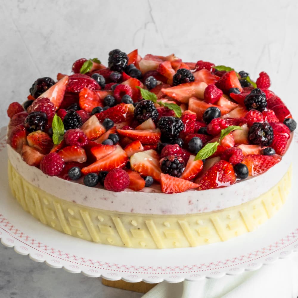 Torta de Yogurt con Frutos Rojos 24 cm