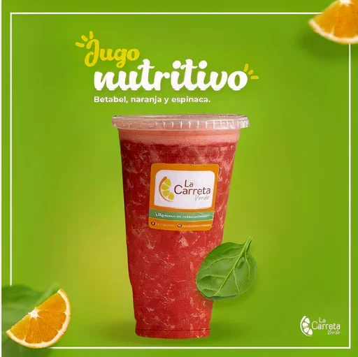 Betabel, naranja y espinaca
