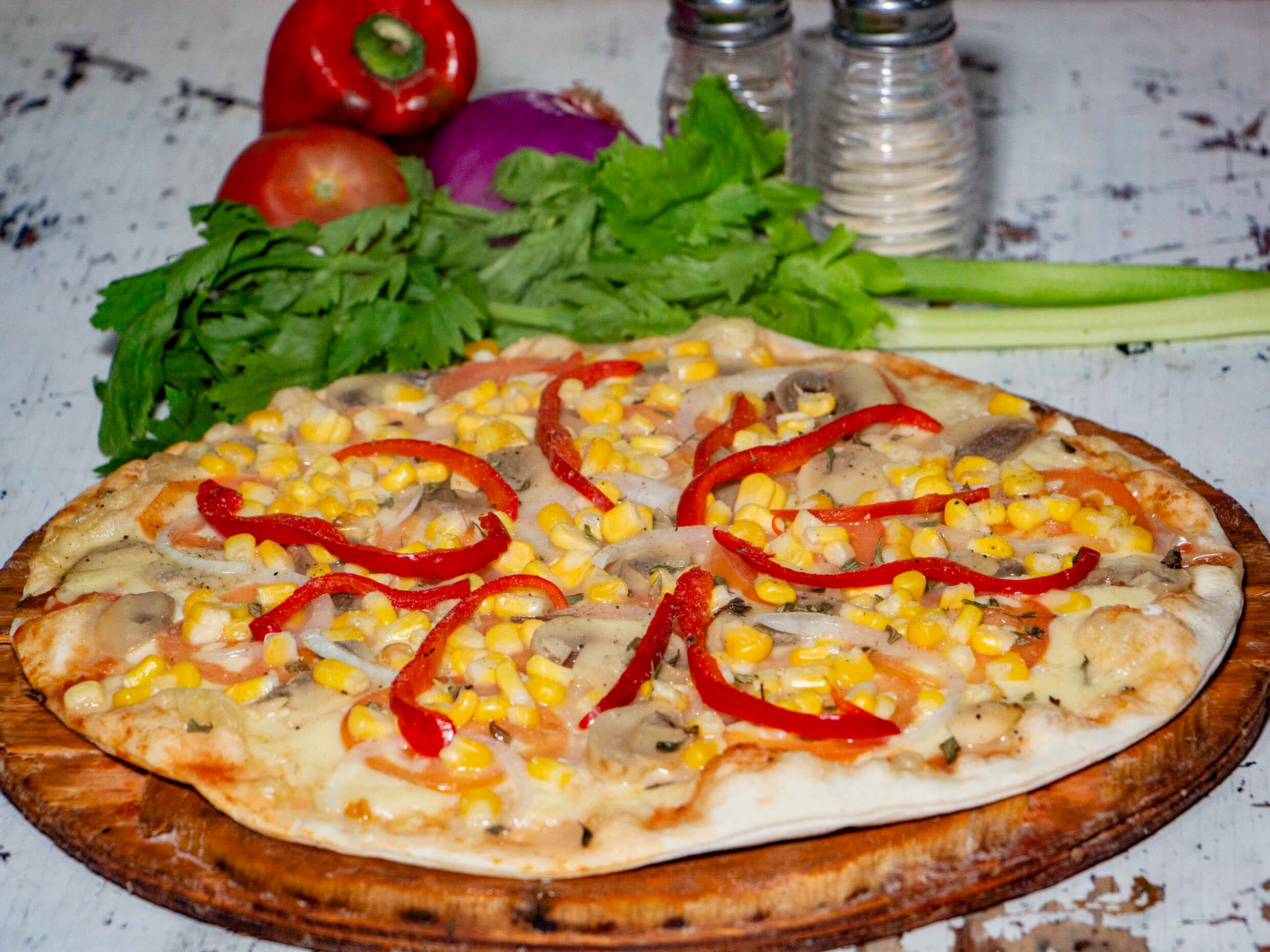 Pizza Maíz, Tocineta Y Queso 8 Porciones