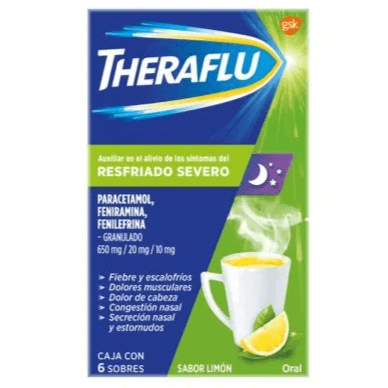 Glaxo Theraflu Extra Powder Verde Verde 6 Piezas