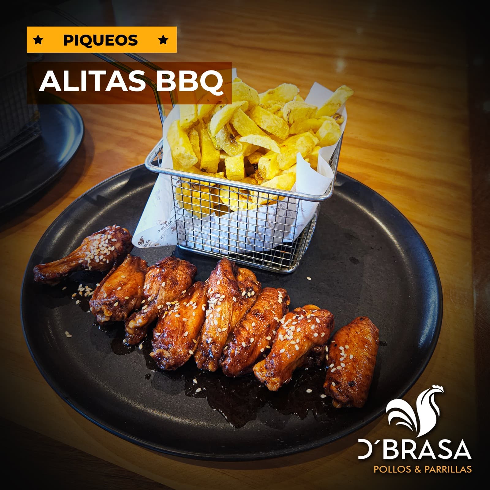 Alitas BBQ 8 Uds