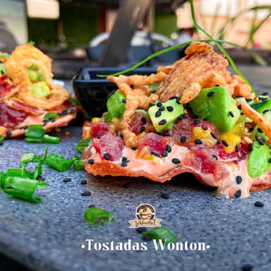 Tostadas Won Ton de Atún