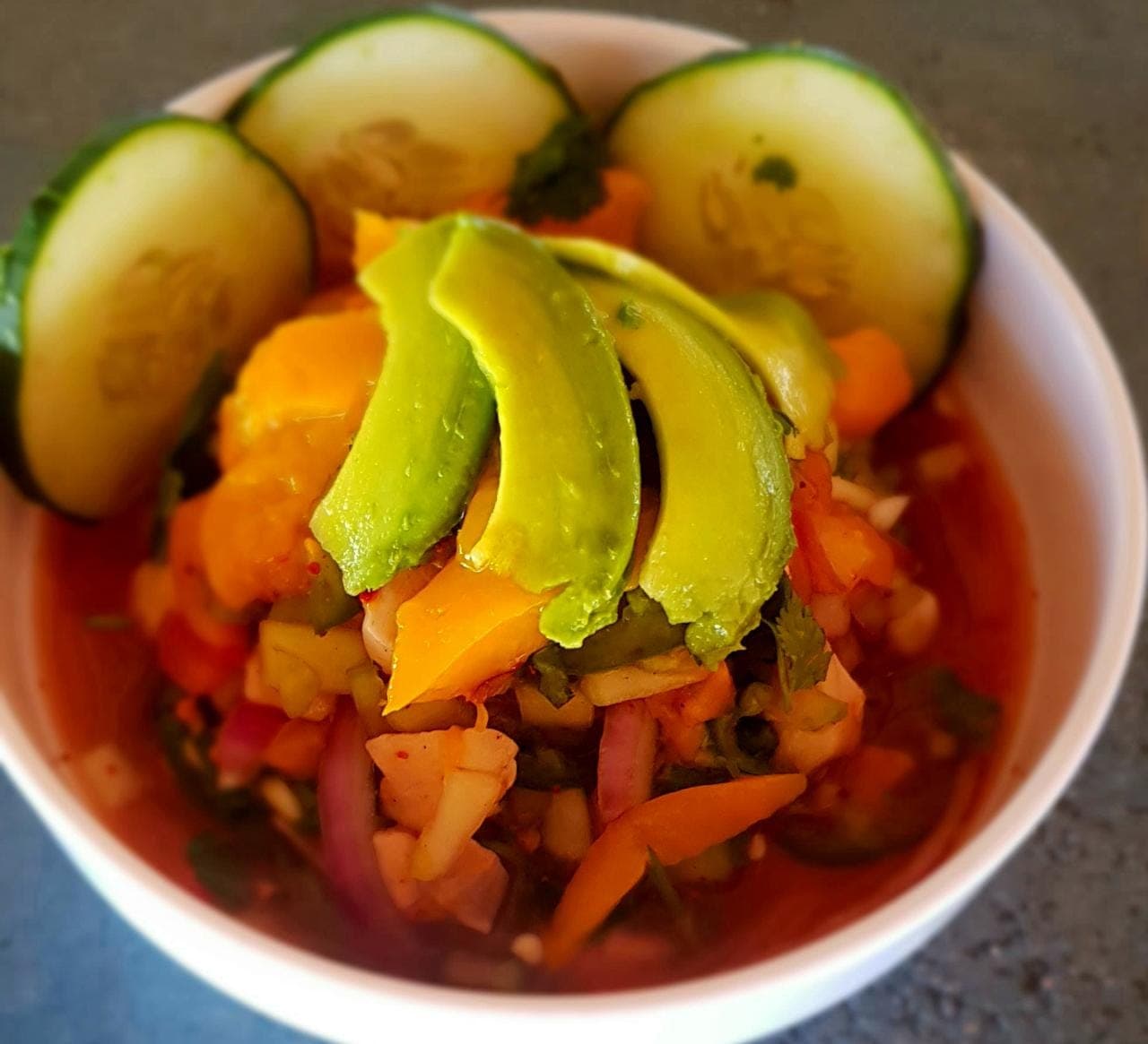 Ceviche Mixto ( Camaron y Pescado)