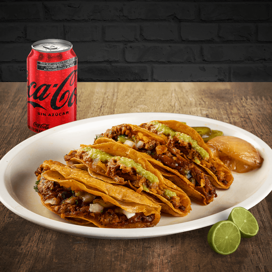 Combo 4 tacos + Refresco